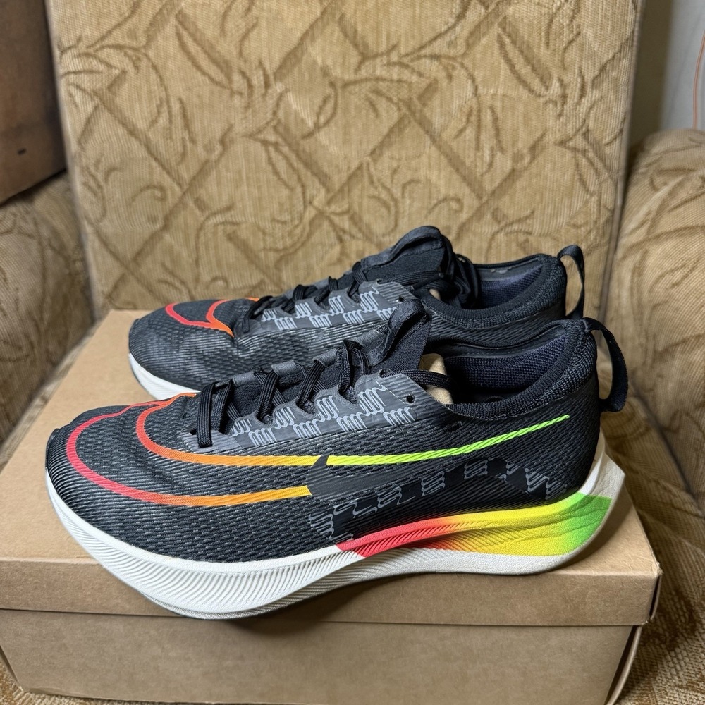 Nike Zoom Fly 4 Black Volt Green Strike Mens Running Shoes DQ4993-010 Size 9